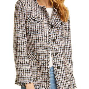 Rebecca Taylor Houndstooth Tweed Jacket size 2 Like New